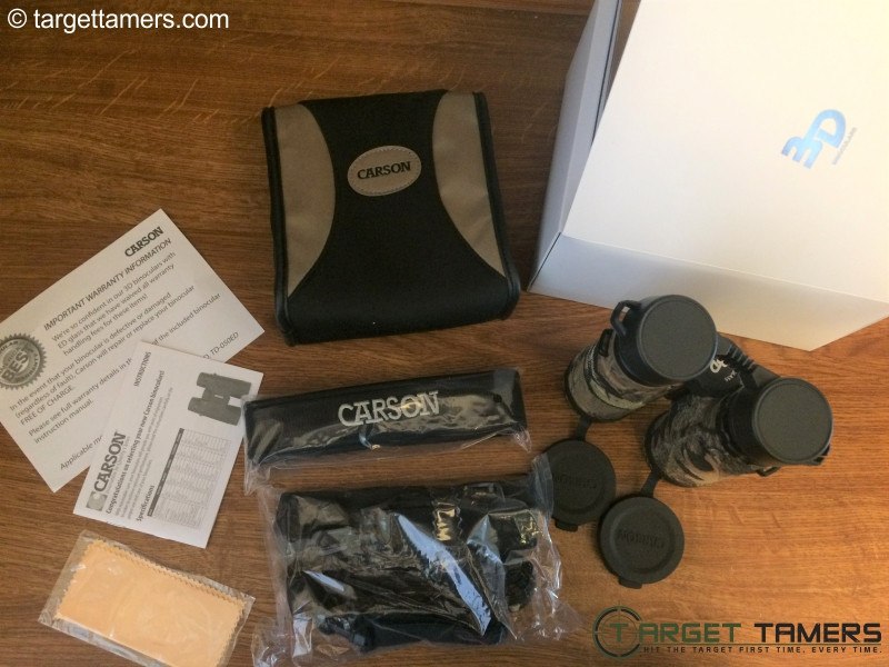 What is inside the box when you buy a Carson 3D binocular