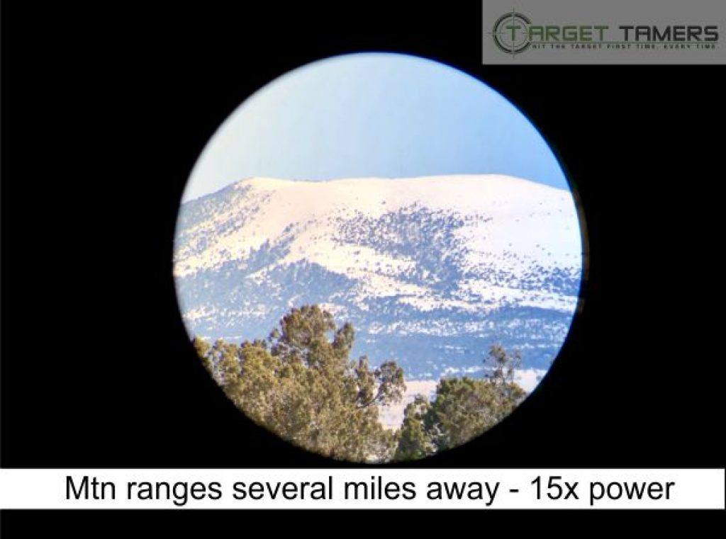 Photo of Mountain Ranges taken at 15x power through Carson spotting scope