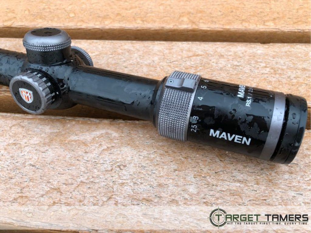 Magnification range of the Maven rifle scope RS.1