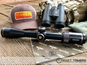Pic of Maven themed buff with scope, binoculars and cap
