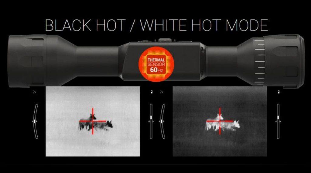 ATN THOR LT 320 3-6X Showing Black Hot & White Hot Modes