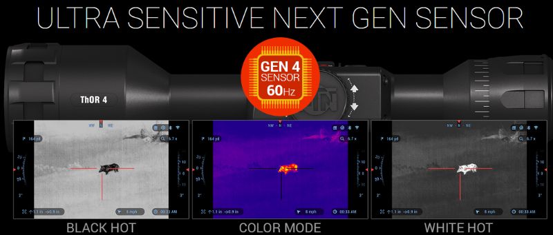 ATN Thor 4 640 1-10x thermal scope color modes