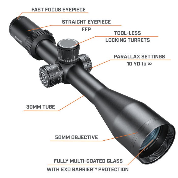 features of Bushnell Match Pro 6-24x50 riflescope