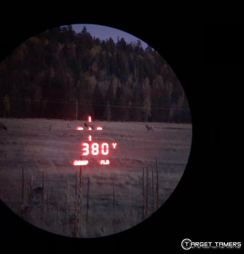 Ranging Elk at on dark at 380 yards with RF.1 rangefinder