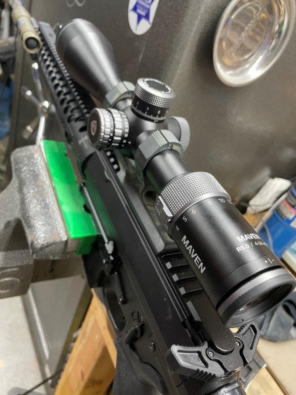 mounting the Maven RS.5 riflescope onto rifle
