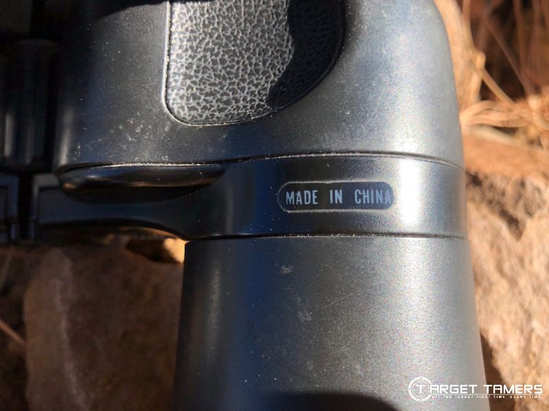 Made in China stamp on cheap binoculars