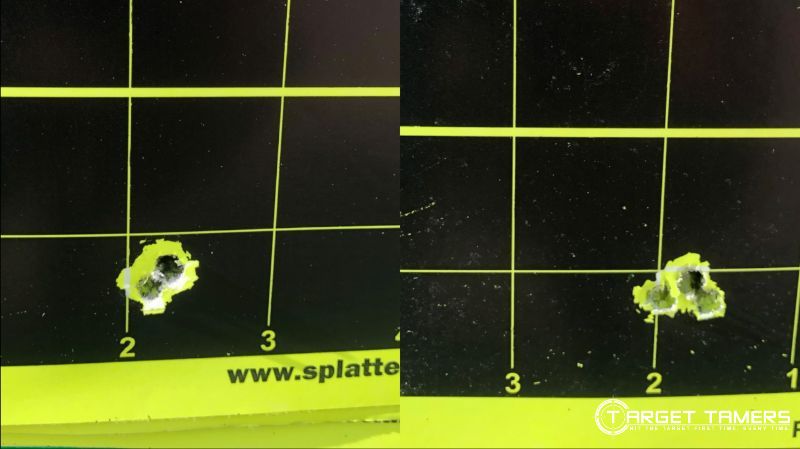Demonstrating PARALLAX of the EXPS3 8 yard shots shooting from far top and right corners about an inch of shift