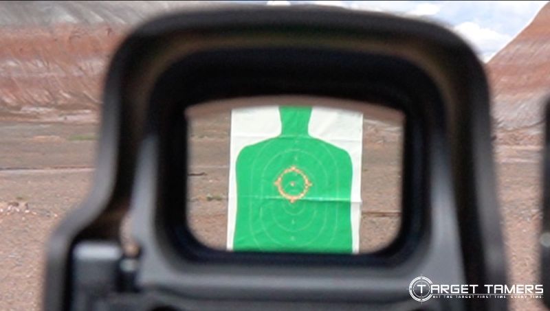 EOTech EXPS3-0 Reticle on Target