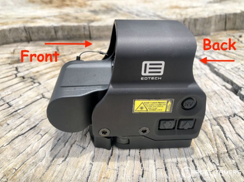 Front versus rear of EXPS sight