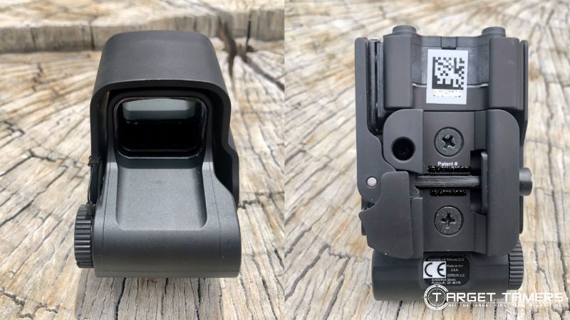 Identifying Counterfeits - Left no illumination through front lens Right Look at underside for genuine EOTech info