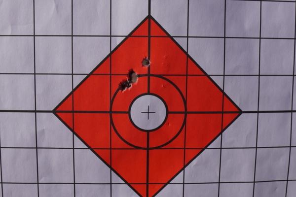 Second 5 shot group to zero red dot sight