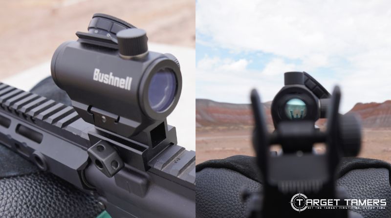 Bushnell TRS-25 on riser to absolute cowitness