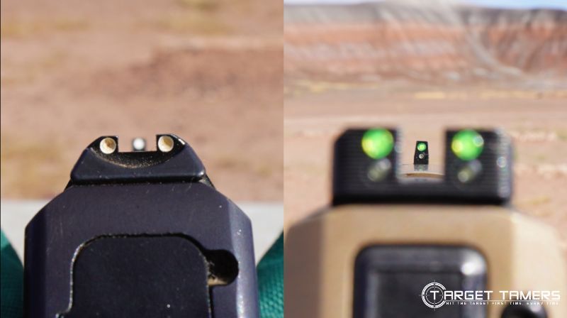 Dovetail sights on pistols