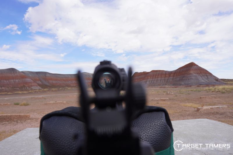 Absolute co-witness with Sig Sauer Romeo 5 and UTG sights