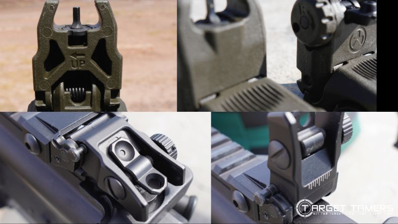 Assorted AR-15 iron sights