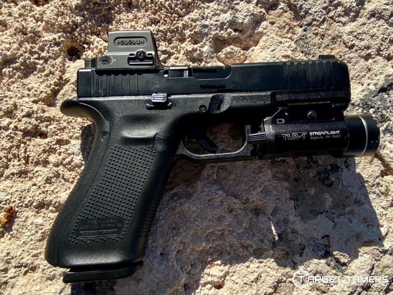 Glock 17 Gen 5 with Holosun RDS and AmeriGlo black-out iron sights