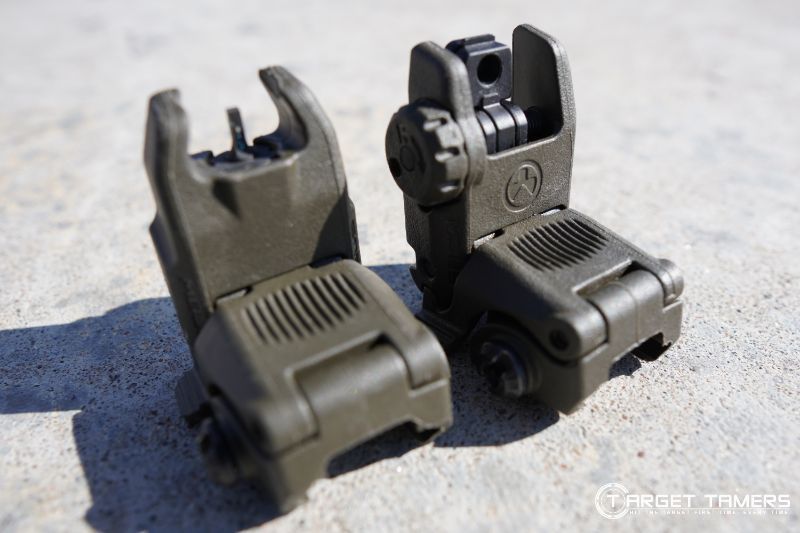 MBUS Flip-Up Sights in Olive Drab Green