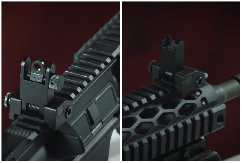 Tacticon Armament Flip Up Iron Sights - Rear Sight and Front Sight