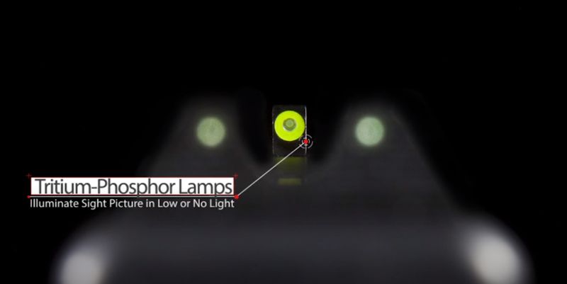 Tritium-Phosphor lamps on Trijicon HD XR night sights