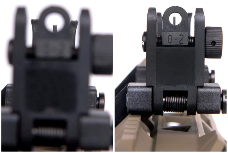 Ultralight Flip-Up Offset Sights - Front and Rear Sight