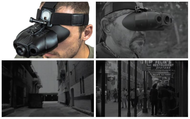 X VISION NVD head mounted and in surveillance