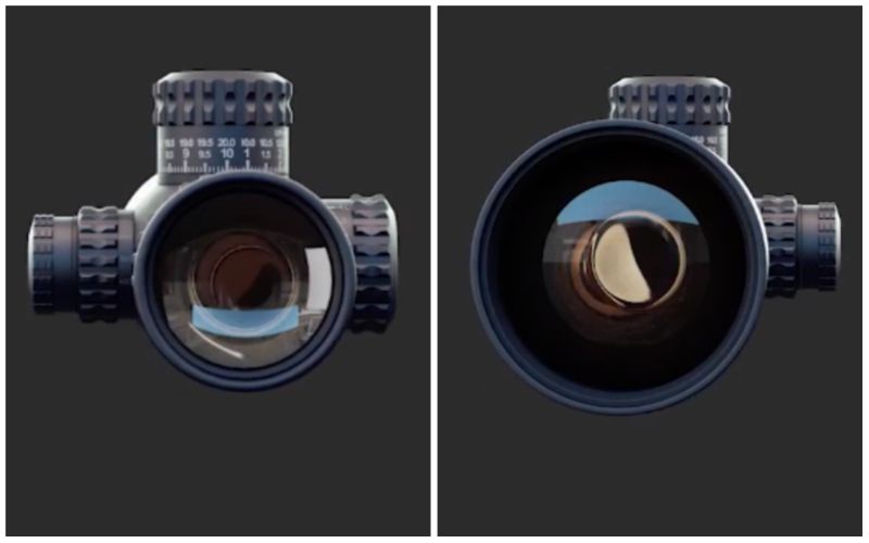 Burris XTR II eyepiece and objective lens