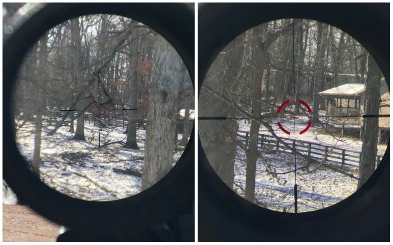 Trijicon VCOG reticle in action