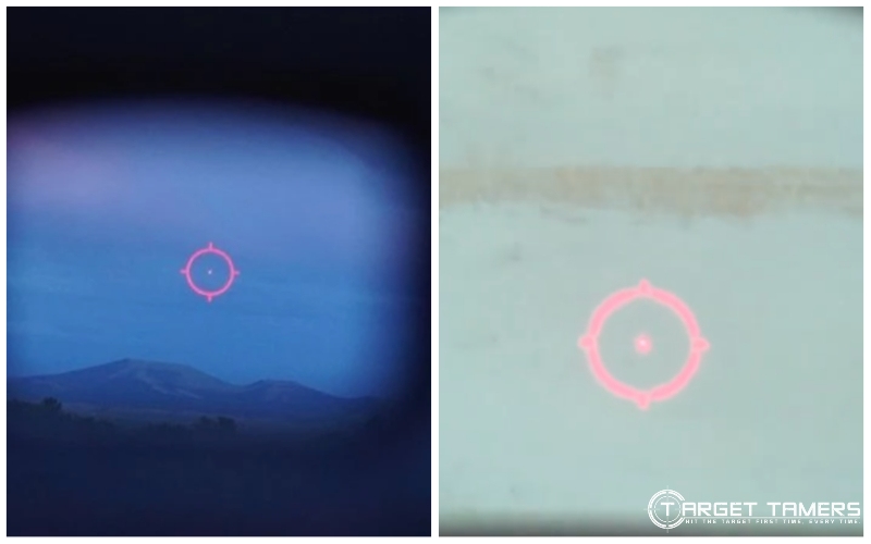 Holographic VS red dot sight reticles