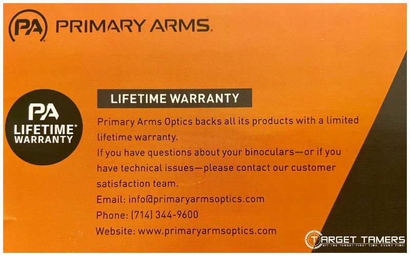 PA Binocular Warranty