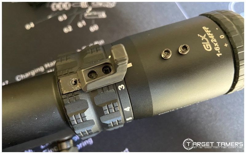 Removing the screws and fin from the GLx scope