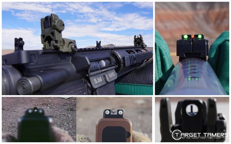 handgun and rifle iron sights
