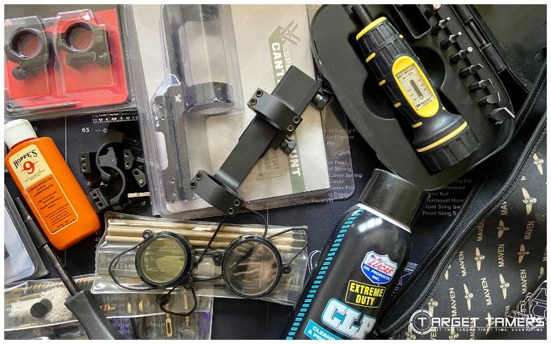 Various riflescope accessories