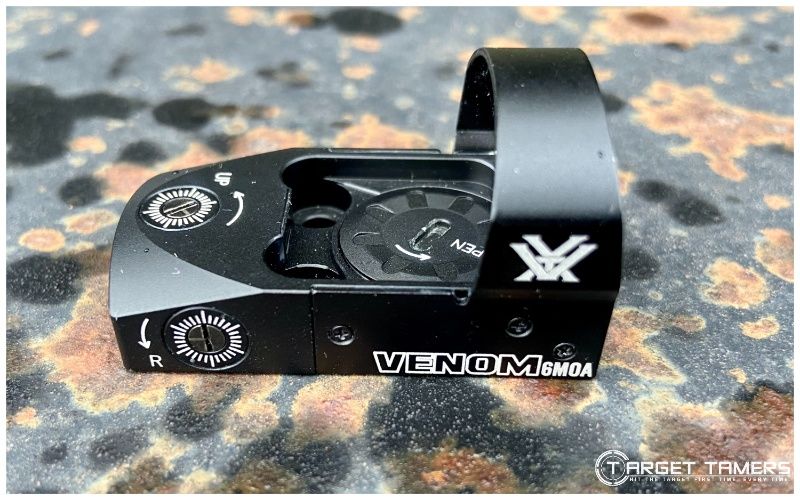 Vortex Venom side profile of logos