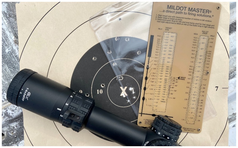 Mildot Master with Target and MIL scope